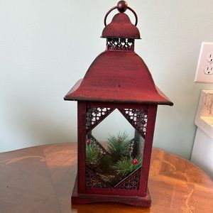 Vintage winter wonderland lantern, farmhouse, neutral, boho, Christmas decor